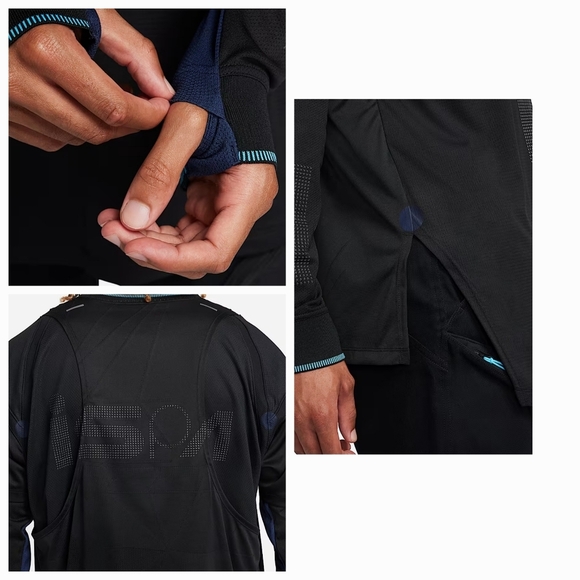 NWT Nike ISPA Long-Sleeve Top Layered Tank Top Long Sleeve Midnight Navy Small - Picture 3 of 15